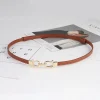 ceinture fine en cuir pu pour femme, ceinture élégante, ceinture en alliage, ceinture réglable, mode féminine