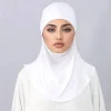 nouveau jersey hijab instantané pour femmes musulmanes hijab solide extensible sous capuchon foulard multi fonctionnel bandeau casquette intérieure de prière