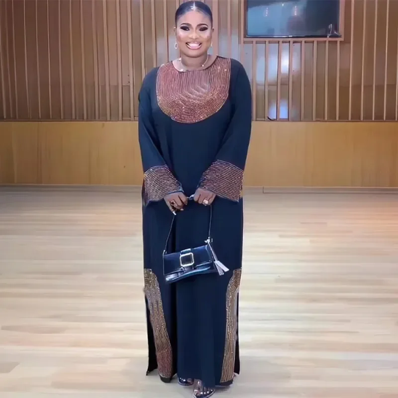 abayas robe de luxe pour femmes musulmanes africaines, caftan marocain, boubou, djellaba, soirée, 2024