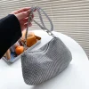 sac à main de luxe en strass brcorporelle pour femme, pochette banquet, ixde mariage, marque à la mode, diamant, soirée