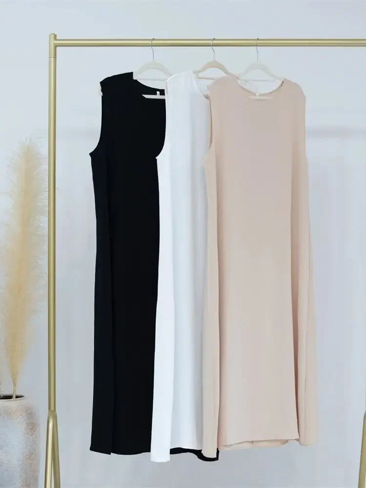 ramadan noir blanc dubaï vêtements de prière femmes turquie islam musulman modeste jersey sous abaya robe kebaya robe femme musulmane