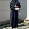 abaya en satin pour femme musulmane, robe Éducative, kaftan noir islamique, vêtement modeste pour ramadan, dubaï