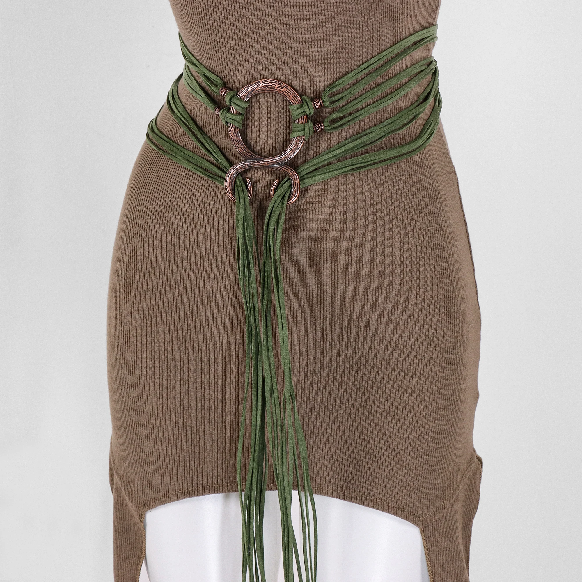 Ceinture nouée à anneau de corde longue médiévale pour femmes, ceinture de corde nouée à la taille de sorcière nordique, accessoires de Costume de la Renaissance Viking