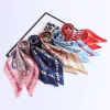 foulards en soie femmes marque de luxe mode d'été paisley concepteur tête/écharpe de cheveux hijab bandana cheveux foulard femme bandeau