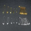 Épingles de sûreté argentées, 50 pièces, accessoires d'outils de couture, aiguilles en acier inoxydable, grande épingle de sûreté, petite broche, accessoires pour vêtements