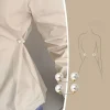 ensemble de 6 épingles en perles pour vêtements, écharpe, jupe et robe sécurisées et réglables, accessoires de mode avec imitation de pois