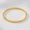 bracelet en acier inoxydable pour femmes et hommes, plaqué or 18 carats, sans ternissement, unisexe, ouvrable, bijoux de couple simples