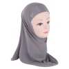 h360 mignon simple petite fille hijab avec strass mignon écharpe chapeaux bébé casquettes peuvent s'adapter aux filles de 2 à 6 ans