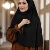 hijab en coton et chanvre pour femme musulmane, longue Écharpe islamique de couleur unie, enveloppante, couverture complète