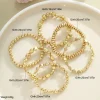 ensemble de bracelets de perles faits à la main pour femmes, couleur or, polyvalent, géométrique ccb, élastique, rétro, pour couples, bijoux de plage, cadeau, 6 pièces