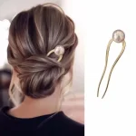 Épingles à cheveux en perles coréennes en forme de U, épingles à cheveux en métal pour femmes et filles, bâtons pour chignon, accessoires de coiffure, cadeaux, nouvelle collection