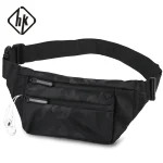 HcanKcan Fanny Packs pour hommes mode homme sac à bandoulière taille Pack Sport de plein air sac à bandoulière sac de poitrine étanche camouflagenoir