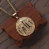 Collier pendentif musulman Allah Projecan pour hommes et femmes, document en or, bijoux religieux, cadeaux du Ramadan, mode, foi, islam