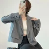 blazer de style coréen pour femme, vêtement de luxe, chic et Élégant, à manches sulf, pour jeune