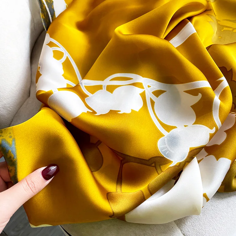 Châle en Satin de soie multicolore pour femmes, enveloppe Hijab, écharpe Pashmina, Turban islamique, Tippet, nouveau Style, étoles, châles, 2024