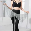 ceinture de danse du ventre pour femmes, écharpe triangulaire à pampilles, accessoires de compétition pour enfants et adultes, ceintures d'entraînement pour filles, chaîne de taille