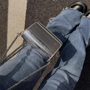 Sac à bandoulière chic argenté vintage pour femme, petit sac à main en cuir PU, design de luxe, initié, mode or, mini carré mignon