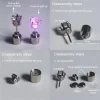 boucles d'oreilles carrées à led pour femme, bijoux à la mode, cadeau de noël, rave bar, ixde mariage