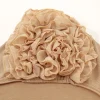 bonnet hijab musulman en dentelle pour femme, turban islamique, gros volumateur de fleurs, chouchou d'nik, vêtement de sauna, accessoires féminins