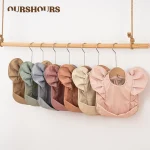 Bavoirs imperméables de couleur unie pour bébé, ailes d&rsquo;ange, complément alimentaire pour enfants, Anti-salissure et poche de salive, tablier d&rsquo;alimentation, articles pour bébé