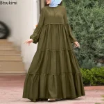 Abaya-Robe de soleil décontractée pour femmes, robe musulmane, manches longues, vêtements islamiques, Dubaï, mode, nouveau, 2025