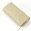 pochette : sac de dîner pour femme, sac de soirée plissé éblouissant et scintillant, sac à bandoulière à fond rond