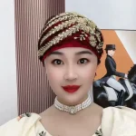Foulard de tête dentelle Turban chapeaux fleur strass été mince foulard élastique cravate Hijab Turban chapeau islamique sous écharpe femmes