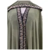 abaya marocain caftan dubaï robe maxi à capuche manches chauve souris farasha caftan femmes musulmanes africain ouvert kimono boubou robes de soirée