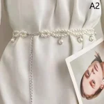 Nouveau 100cm perle taille chaînes tempérament élégant taille accessoire taille ceinture polyvalent perle ceinture femmes