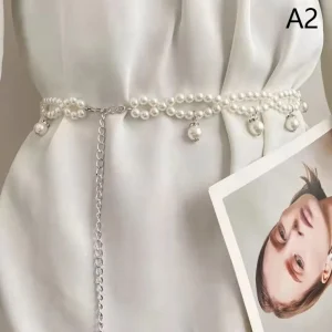 Nouveau 100cm perle taille chaînes tempérament élégant taille accessoire taille ceinture polyvalent perle ceinture femmes