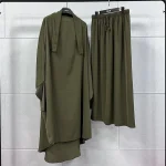 Abayas du Ramadan pour femmes musulmanes, ensemble de 2 pièces, robe Hijab, vêtement de prière, Abaya, longue tiens imar, robe arabe, vêtements islamiques
