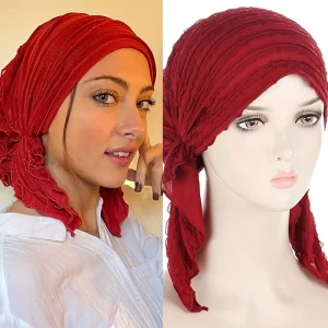Foulard de tête plissé et respirant pour femmes, Hijab à volants, casquette pour cheveux, Turban à la mode, multicolore disponible, nouvelle collection 2024
