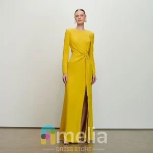 Amelia-Robe de soirée longue à col rond pour femmes, robes de Rhélégantes, robes de soirée A-Line, occasions spéciales, soirée formelle, tout ce qui est pour Dubaï, 2024