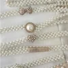 Ceinture de décoration pour robe élégante pour femmes, fine, mode, chaîne de taille en perles avec jupe, Simple, tissée en diamant, accessoires