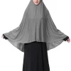 foulard musulman instantané hijab pour femme, couvre chef, double menton, voile pour dames, couleur unie, turban islamique, 130x113cm