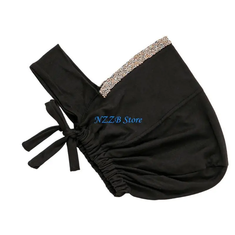 turban ethnique islamique t21f, chapeau hijab extensible pour couvre chef