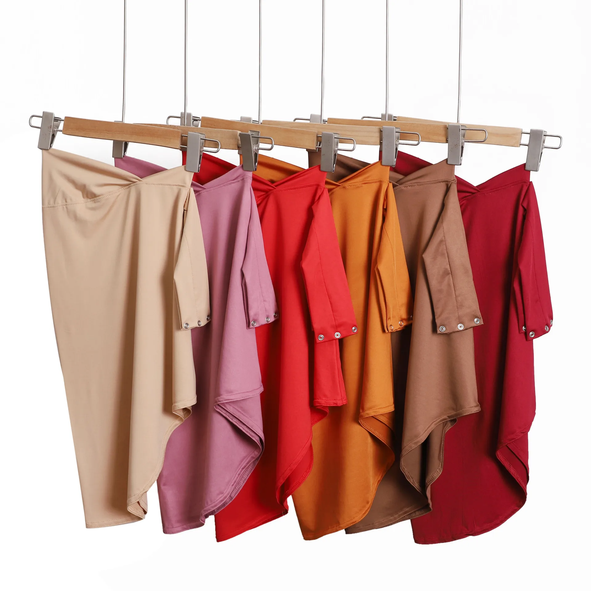 prêt à porter couverture complète intérieure instantanée hijab haute qualité jersey écharpe avec boutons à nouer femmes musulmanes turban casquette niqab amira