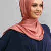 premium satin froissé hijabs écharpe en mousseline de soie châle plaine femmes musulmanes hijabs brillant islam femmes turban plissé écharpe ramadan