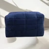grand organisateur de maquillage chic en fourrure pour femmes, sac à cosmétiques à fermeture éclair de couleur unie, pochette de lavage de toilette de voyage en peluche, porte stylo