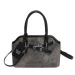 Sac à main élégant en forme de ceinture de couleur Pure, Style coréen, grande capacité, rétro, sous les bras, sac à bandoulière de luxe, fourre-tout pour les déplacements, hiver