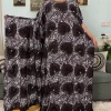abayas pour femmes 2025 imprimé coton doux coupe ample femme robe africaine islam nigeria robes avec 160x80 glands châle sacrf