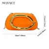 pochette tendance en cuir pu pour femmes, couleur unie, décoration en métal, sac de soirée, pochette à bandoulière pour fête de mariage