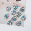 boutons en strass pour épingles à cheveux, 10 pièces, perles scintillantes, fleur décorative, artisanat de bricolage, accessoires de couture pour vêtements