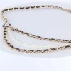 ceintures en chaîne de perles pour femmes, en cuir, de luxe, en métal, multicouches, à fleurs, pour robe, chaîne de taille pour dames