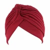 bonnet turban plissé hijab pour femmes musulmanes indiennes, casquettes chimio, sous écharpe, perte de cheveux, chapeaux de cancer, enveloppement de sauna, couvertures d'écharpe
