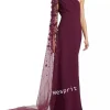 robe de soirée de luxe personnalisée, avec des appliques scintillantes, châle asymétrique épaule dénudée, robes longues charmantes, occasions sur mesure, fête exquise