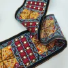 ruban de dentelle brodé, tissu africain, appliques de couture, garniture ronde, chapeau, sac, accessoires vestisens