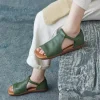 femmes chaussures plates sandales mode rétro chaussures décontracté marche chaussures d'été femme tendance chaussures 2025 marque de créateur plage zapatos femme