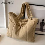 Sacs à main rembourrés pour femmes, sac à bandoulière bouffant de couleur unie, grande capacité, sac à bandoulière simple, mode pour fête, voyage, travail