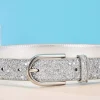 mode femmes paillettes or argent ceinture femme taille ceinture de luxe concepteur cummerbund ceinture